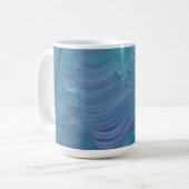 幻想的な水中世界ユニークカラフル抽象芸術 コーヒーマグカップ (正面左)