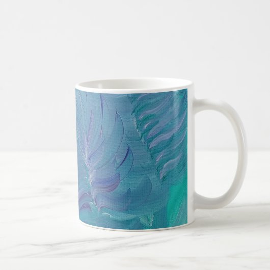 幻想的な水中世界 ユニークでカラフルな抽象芸術 コーヒーマグカップ (右)