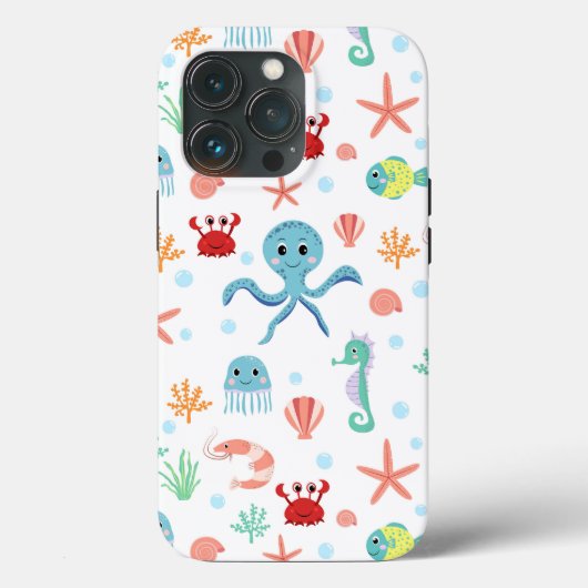 幻想的な水中海の生き物 Case-Mate iPhoneケース (裏面)