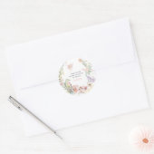 幻想的な水彩の妖精のサンキュー 誕生日 ラウンドシール (封筒)