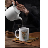 幻想的な水彩アルパカ コーヒーマグカップ