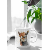 幻想的な水彩アルパカ コーヒーマグカップ