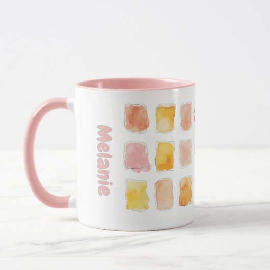 幻想的な水彩ドゥードルコーヒー マグカップ (左)