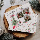 幻想的な水彩写真コラージュ クリスマスカード