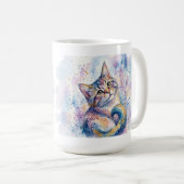 幻想的な水彩猫アート コーヒーマグ - 夢のようなG コーヒーマグカップ (正面右)