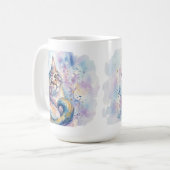 幻想的な水彩猫アート コーヒーマグ - 夢のようなG コーヒーマグカップ (正面左)
