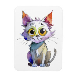 幻想的な水彩猫 マグネット
