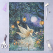 幻想的な水彩画の妖精の庭のデコパージュペーパー 薄葉紙 (クラフト)