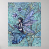 幻想的な水彩画の妖精の静かな庭 ポスター (正面)