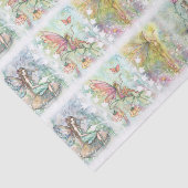 幻想的な水彩画フラワーフェアリーアート 薄葉紙 (詳細)