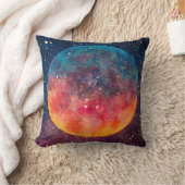 幻想的な油絵美しい大惑星ムーンa クッション (ブランケット)