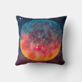幻想的な油絵美しい大惑星ムーンa クッション (裏面)