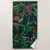 幻想的な深夜雨林 ビーチタオル (正面)