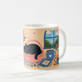 幻想的な温かみのある陶磁器コーヒーマグ コーヒーマグカップ (正面右)