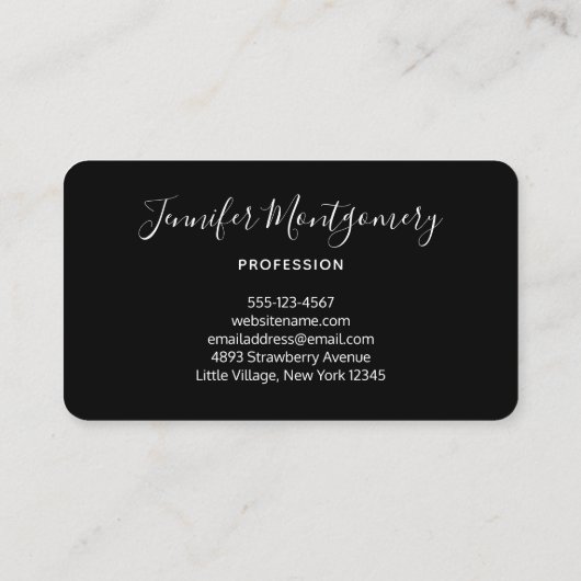 幻想的な満月の前の黒猫 名刺 (裏面)