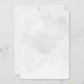 幻想的な満月シャワーの前の黒猫 招待状 (裏面)