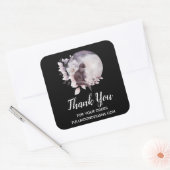 幻想的な満月ビジネスの黒猫 スクエアシール (封筒)