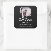 幻想的な満月ビジネスの黒猫 スクエアシール (バッグ)