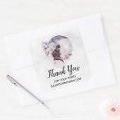 幻想的な満月ビジネスの黒猫 スクエアシール (封筒)