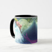 幻想的な滝の風景アート コーヒーマグ マグカップ (正面左)