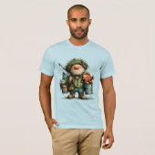 幻想的な漁師ののんびり釣り Tシャツ (正面フル)