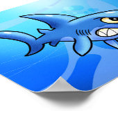 幻想的な漫画のサメ ポスター (角)