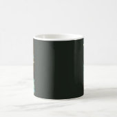 幻想的な煙のアート 女性 グロー コーヒーマグ コーヒーマグカップ (中央)