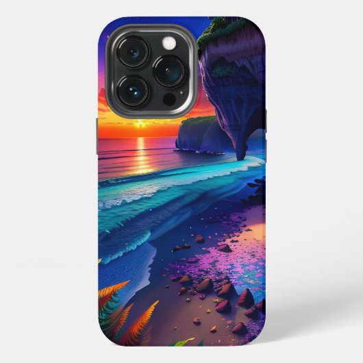 幻想的な熱帯ビーチ フォー iPhoneケース (裏面)