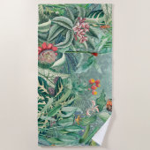 幻想的な熱帯雨林の楽園 ビーチタオル (正面)