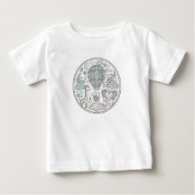 幻想的な熱気球マンダラ・トドラーTシャツ