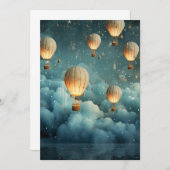 幻想的な熱気球 招待状 (正面/裏面)