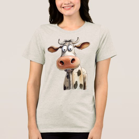幻想的な牛 トライブレンドＴシャツ (正面)