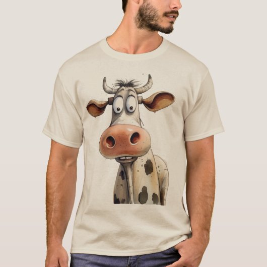 幻想的な牛 Tシャツ (正面)