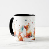 幻想的な猫のコーヒーマグ マグカップ (正面左)