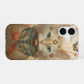 幻想的な猫の花 iPhone 16ケース (裏面横)
