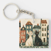 幻想的な猫 キーホルダー (正面)