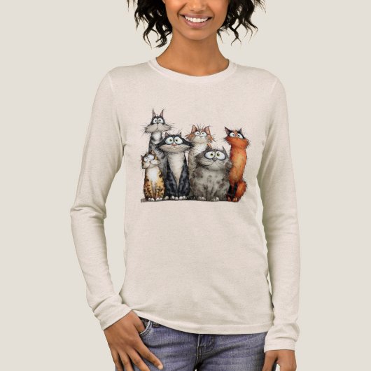 幻想的な猫 トライブレンドTシャツ (正面)