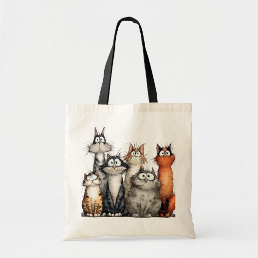 幻想的な猫 トートバッグ (正面)