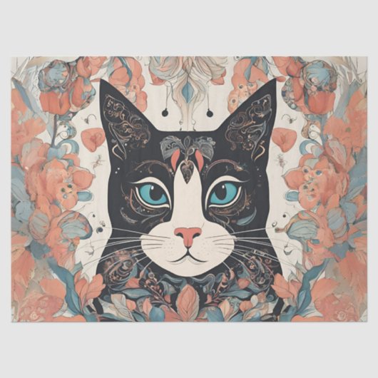 幻想的な猫 薄葉紙 (正面)