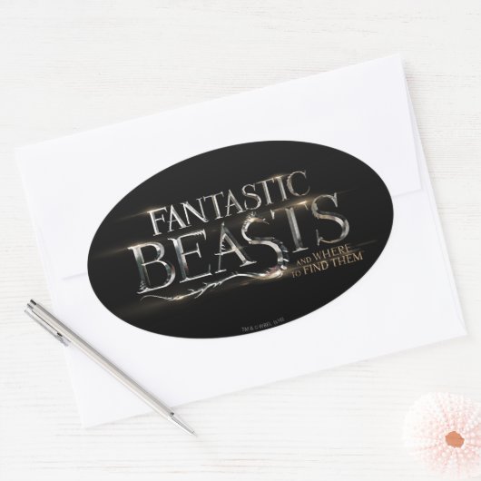 幻想的な獣とそれらを見つける場所™ロゴ 楕円形シール (封筒)