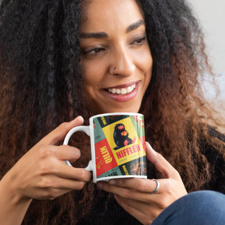 幻想的な獣のヴィンテージパターン ジャンボコーヒーマグカップ