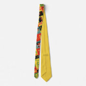 幻想的な獣のヴィンテージパターン ネクタイ (裏面)