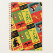 幻想的な獣のヴィンテージパターン プランナー手帳 (正面)