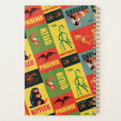 幻想的な獣のヴィンテージパターン プランナー手帳 (裏面)