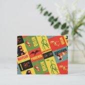 幻想的な獣のヴィンテージパターン ポストカード (スタンド正面)