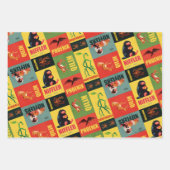 幻想的な獣のヴィンテージパターン ラッピングペーパーシート (正面2)