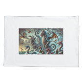 幻想的な生き物の集まり 枕カバー (裏面)