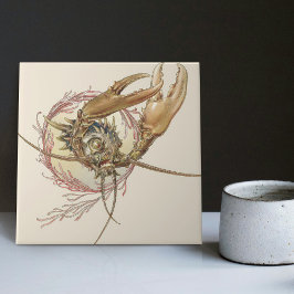 幻想的な生き物を魅了するアールヌーボー・セダー タイル