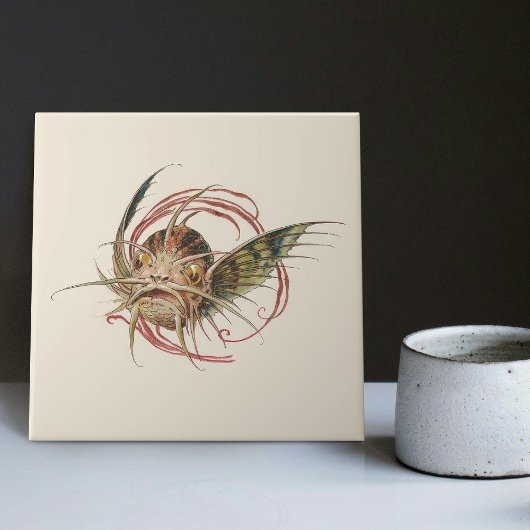 幻想的な生き物を魅了するアールヌーボー・セダー タイル