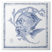 幻想的な生き物エンチャントアールヌーボーデルフト タイル (正面)